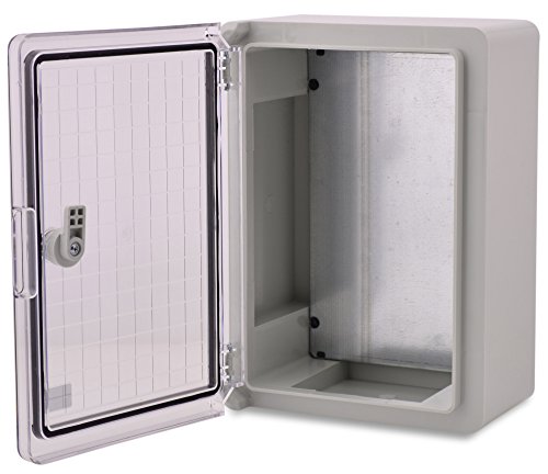 Caja de plástico ABS BOXEXPERT Caja de control de la flota IP65 gris/transparente (ABS, 350x250x150mm con puerta transparente)
