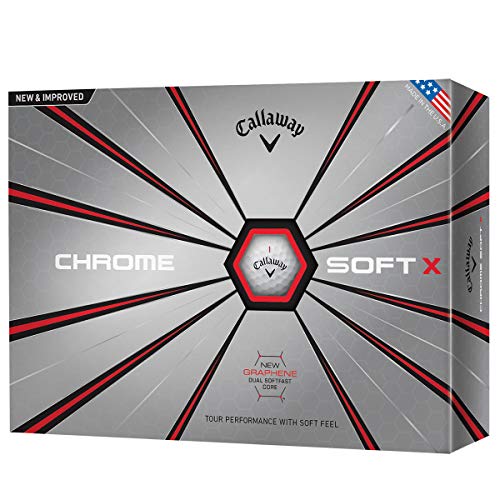 Callaway CG BL Chrome Soft X 18 Bolas de Golf, Blanco, Única