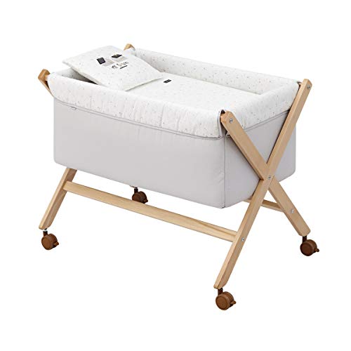 Cambrass Minicuna Tijera Madera, Sky Gris/Natural, 55X87X74 Cm Cambrass Minicuna Tijera Madera, Sky Gris/Natural, 55X87X74 Cm