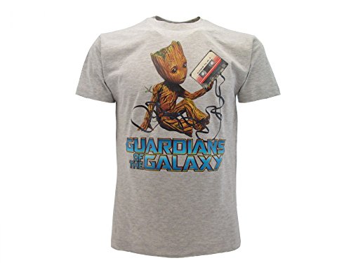 Camiseta original Guardiani de la Galaxia Vol. 2 Groot camiseta con etiqueta y etiqueta de originalidad gris S