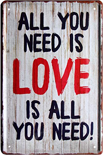 Cartel de Chapa de All You Need is Love is All You Need, 20 x 30 cm, 812