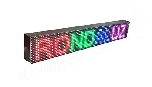 Cartel LED programable para tu negocio (96 * 16 cm, RGB) / Letrero luminoso para exterior e interior/Las mejores pantallas LED electrónicas/Rótulos programables/LED display
