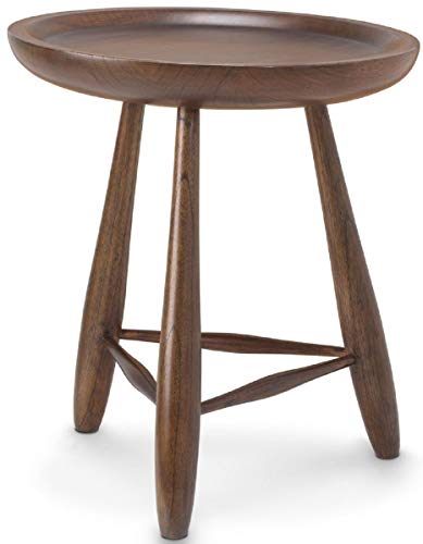 Casa Padrino Mesa Auxiliar de Lujo de Madera Maciza marrón Ø 38 x A. 37,5 cm - Mesa Redonda de Madera de Mindi - Muebles de salón de Lujo Casa Padrino Mesa Auxiliar de Lujo de Madera Maciza marrón Ø 38 x A. 37,5 cm - Mesa Redonda de Madera de Mindi - Muebles de salón de Lujo