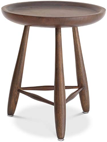 Casa Padrino Mesa Auxiliar de Lujo de Madera Maciza marrón Ø 38 x A. 44 cm - Mesa Redonda de Madera de Mindi - Muebles de salón de Lujo Casa Padrino Mesa Auxiliar de Lujo de Madera Maciza marrón Ø 38 x A. 44 cm - Mesa Redonda de Madera de Mindi - Muebles de salón de Lujo
