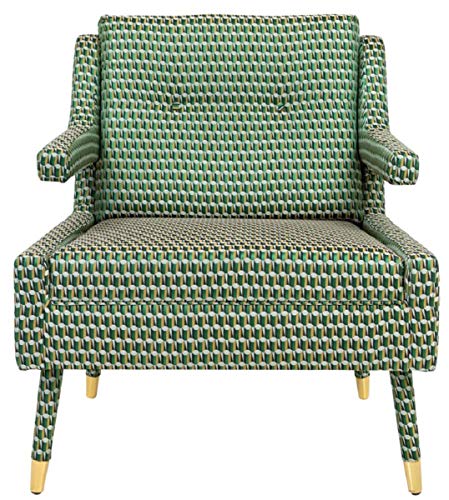 Casa Padrino sillón Verde/Oro 76 x 88 x H. 89 cm - Sillón para Sala de Estar Estilo Neoclásico - Muebles de Sala de Estar de Diseño