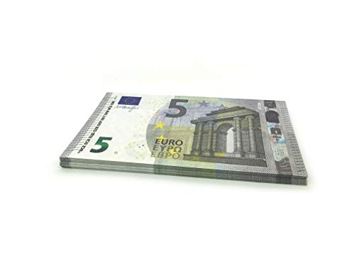 Cashbricks® 75 x €5 Euro Dinero de Juguete (ampliados al 125% del tamaño Original)
