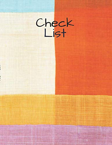 Check List & Notes Amazing things to do today Notebook, Traditional & vintage patchwork background of ramie fabric cover, 100 pages - Large(8.5 x 11 inches)