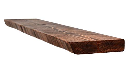 Chill House Floating Shelves Waney/Live Edge - Estante Flotante rústico, Teak, 120 cm