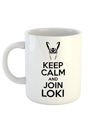 clothinx Taza de café con texto "Keep Calm And Join Loki"