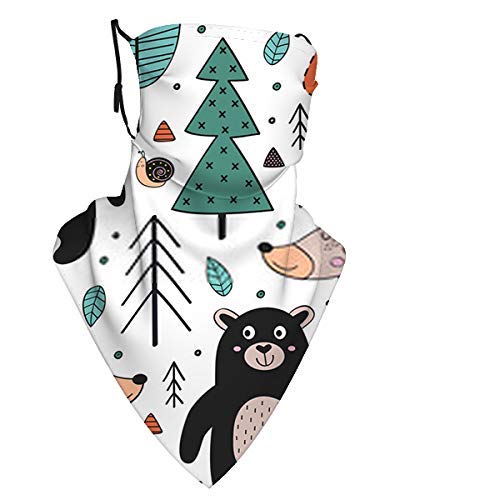 Con animales en el bosque estilo escandinavo Eps polaina de cuello multiusos, protector facial elástico para hombres y mujeres Con animales en el bosque estilo escandinavo Eps polaina de cuello multiusos, protector facial elástico para hombres y mujeres