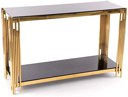 Consola Retro Cristal, Oro, Cristal, Dorado,123 x 43 x 78