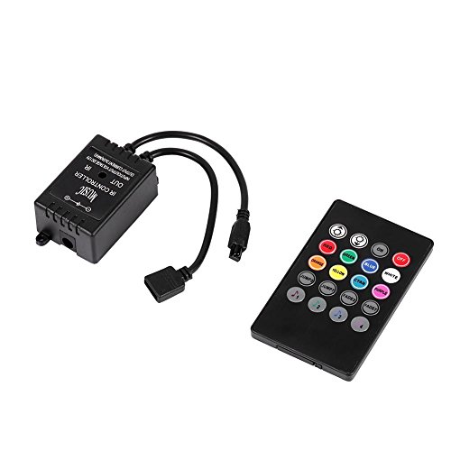 Controlador portátil de música LED 20 Teclas IR Controles de Sensor de Sonido Remoto para RGB Cambio de Color Flexible Luces de señal con función de activación de Sonido