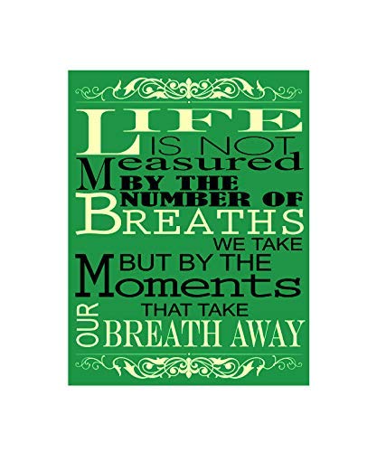 Coole Life is not Measureby the Number of Breaths Motivational Cita Retro Shabby Chic Vintage Style Placa de metal para pared (150 mm x 100 mm)