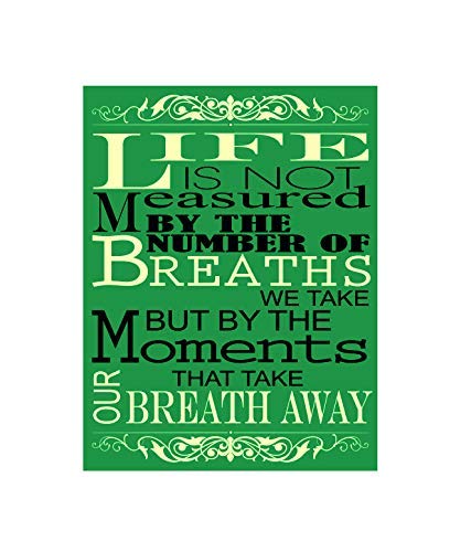 Coole Life is not Measureby the Number of Breaths Motivational Cita Retro Shabby Chic Vintage Style Placa de metal para pared (150 mm x 100 mm) Coole Life is not Measureby the Number of Breaths Motivational Cita Retro Shabby Chic Vintage Style Placa de metal para pared (150 mm x 100 mm)