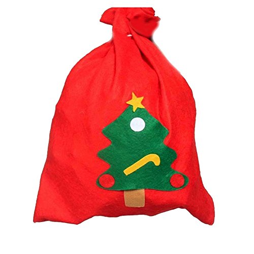 Cosanter saco de rojo bolsas de regalo con la cara linda de Santa Claus para envolver regalos de Navidad regalos de los niños para la decoración de caramelo L