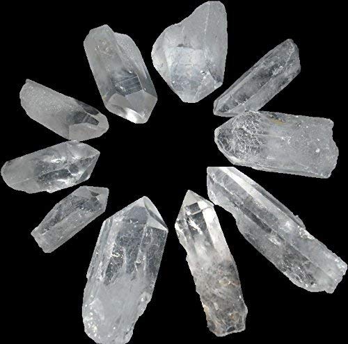 Cristal de Cuarzo Varas Puntos 1.5" - 2" Cuadrícula Juego de 10