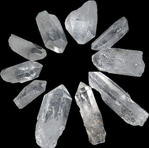 Cristal de Cuarzo Varas Puntos 1.5" - 2" Cuadrícula Juego de 10 Cristal de Cuarzo Varas Puntos 1.5" - 2" Cuadrícula Juego de 10