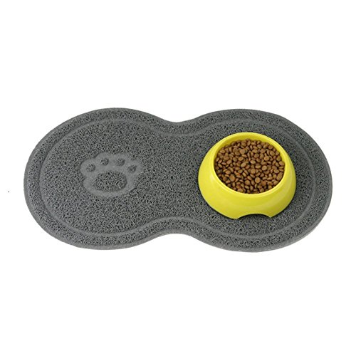 Cuteco - Alfombrilla antideslizante de silicona para colocar el tazón de alimento de la mascota, resistente al agua, para gatos y perros