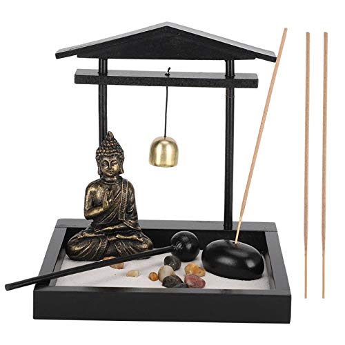 Decoración de Buda, jardín Zen con estatua de Buda, incienso y candelabro de vela, juego de estatua de meditación pacífica para decoración del hogar, regalo relajante(1906) Decoración de Buda, jardín Zen con estatua de Buda, incienso y candelabro de vela, juego de estatua de meditación pacífica para decoración del hogar, regalo relajante(1906)