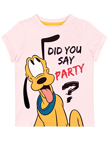 Disney Camiseta de Manga Corta para niñas Pluto Rosa 6-7 Años