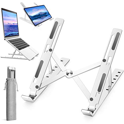 DIWUER Soporte Portatil, Soporte Portátil Mesa 6 Ángulos Ajustables, Oporte Ordenador Portatil Ventilado Plegable para 10-15.6”, para Laptops/Tableta/Teléfono Móvil/Libro DIWUER Soporte Portatil, Soporte Portátil Mesa 6 Ángulos Ajustables, Oporte Ordenador Portatil Ventilado Plegable para 10-15.6”, para Laptops/Tableta/Teléfono Móvil/Libro