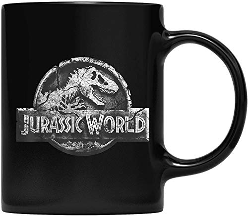 DKISEE Jurassic World - Taza de café con logo de dos piedras envejecidas para padre y madre, abuelo, abuela y amiga, regalo de 11 onzas