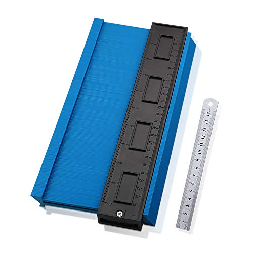 Duplicador de medidor de contorno, calibre de perfil de plástico, herramienta de copia de forma irregular definitiva de plantilla, baldosas laminadas de borde de madera, calibre de contorno Duplicador de medidor de contorno, calibre de perfil de plástico, herramienta de copia de forma irregular definitiva de plantilla, baldosas laminadas de borde de madera, calibre de contorno