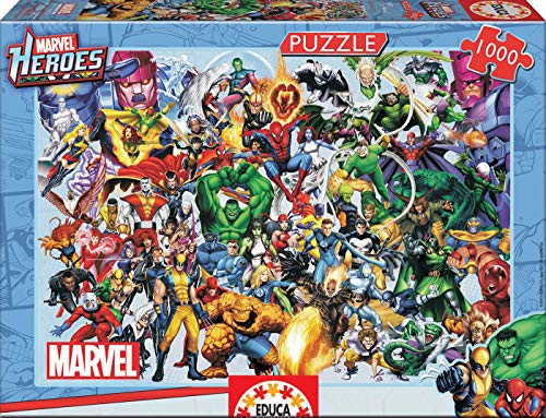 Educa Borras - Serie Marvel, Puzzle 1.000 piezas Los héroes de Marvel (15193)