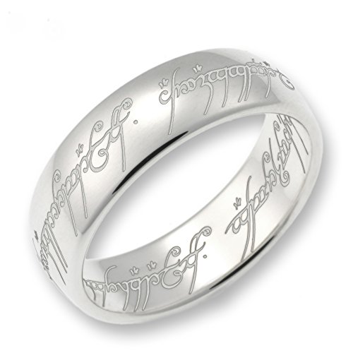El Señor de los Anillos Lord of the Rings - 3000-068 - Anillo unisex de plata de ley (talla: 27.5)