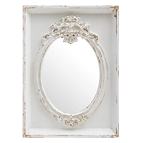 Espejo Cornucopia Blanco de Madera y Abeto de 122x8x88 cm - LOLAhome Espejo Cornucopia Blanco de Madera y Abeto de 122x8x88 cm - LOLAhome