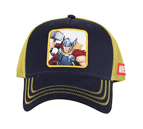 Essencial Caps Thor Gorra de béisbol, Grigio/Giallo, 57 IT Unisex Adulto