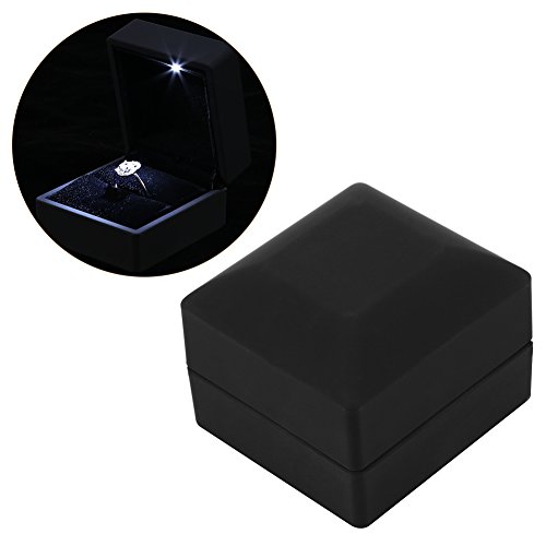 Estuche para anillo/colgante/pulsera/collar con luz LED – Caja de presentación de joyas