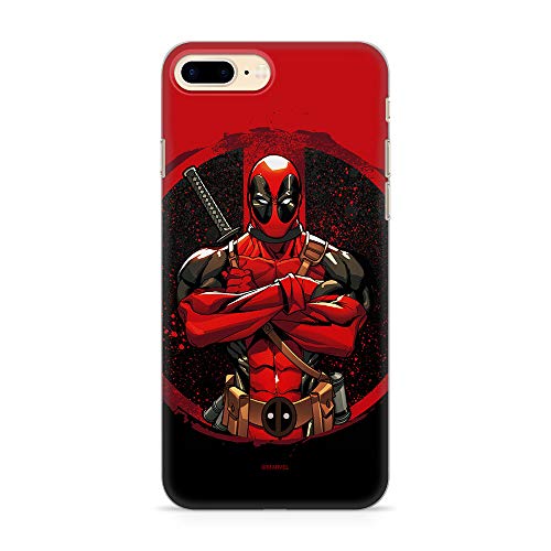Estuche para iPhone 7 Plus/8 Plus Marvel Deadpool Original con Licencia Oficial, Carcasa, Funda, Estuche de Material sintético TPU-Silicona, Protege de Golpes y rayones