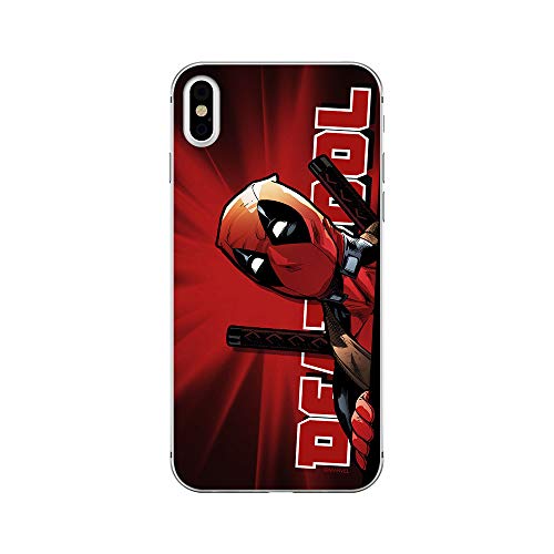Estuche para iPhone X/XS Marvel Deadpool Original con Licencia Oficial, Carcasa, Funda, Estuche de Material sintético TPU-Silicona, Protege de Golpes y rayones