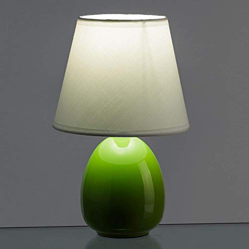 EURASIA® Lámparas de Mesita de Noche - Lámpara de Cerámica en Colores Tendencia - Medidas 15 x 15 x 24,50 cm (Verde) EURASIA® Lámparas de Mesita de Noche - Lámpara de Cerámica en Colores Tendencia - Medidas 15 x 15 x 24,50 cm (Verde)