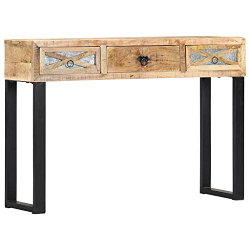 FAMIROSA Mesa Consola de Madera Maciza de Mango 110x30x76 cm-2761 FAMIROSA Mesa Consola de Madera Maciza de Mango 110x30x76 cm-2761