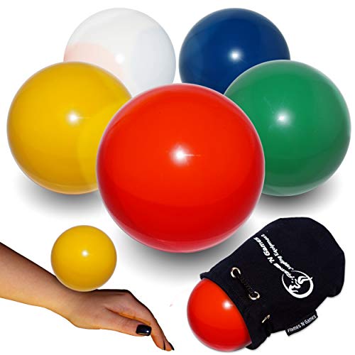 Flames N Games - Pelota de contacto de práctica + bolsa de gamuza – Pelotas Pro Contact para todos los niveles – Disponible en 3 tamaños y 5 colores (amarillo, 80 mm) Flames N Games - Pelota de contacto de práctica + bolsa de gamuza – Pelotas Pro Contact para todos los niveles – Disponible en 3 tamaños y 5 colores (amarillo, 80 mm)