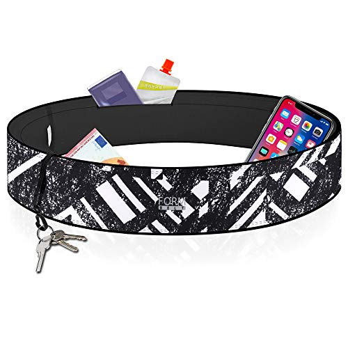 Formbelt® - Riñonera deportiva, cinturon running, Running belt deportivo, para Guardar Teléfonos Móviles iPhone X XS 8 7 9 Samsung S8 S9 + Llaves Botellas Jogging Ciclismo Escalada Yoga |Gris Metálico XL