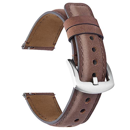 Fullmosa Correa de Reloj 22 mm, Correa de Cuero de Liberación Rápida de 22 mm, Correa de Repuesto para Hombres/Mujeres, Correa para Samsung Galaxy Watch/Huawei Smart Watch/Fossil Watch Fullmosa Correa de Reloj 22 mm, Correa de Cuero de Liberación Rápida de 22 mm, Correa de Repuesto para Hombres/Mujeres, Correa para Samsung Galaxy Watch/Huawei Smart Watch/Fossil Watch
