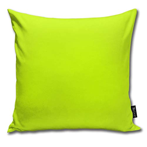 Funda de cojín decorativa para el hogar, color verde lima, para regalo, para sofá, cama, coche, 45,7 x 45,7 cm