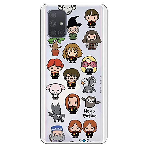 Funda para Samsung Galaxy A71 Oficial de Harry Potter Personajes Iconos para Proteger tu móvil. Carcasa para Samsung de Silicona Flexible con Licencia Oficial de Harry Potter.