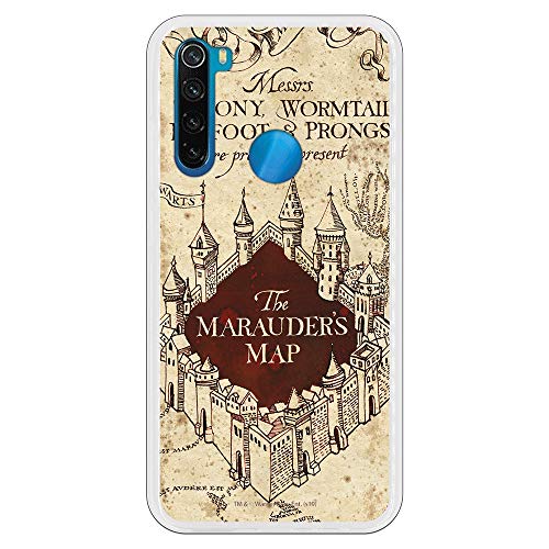 Funda para Xiaomi Redmi Note 8 Oficial de Harry Potter The Marauders Map Fondo para Proteger tu móvil. Carcasa para Xiaomi de Silicona Flexible con Licencia Oficial de Harry Potter.