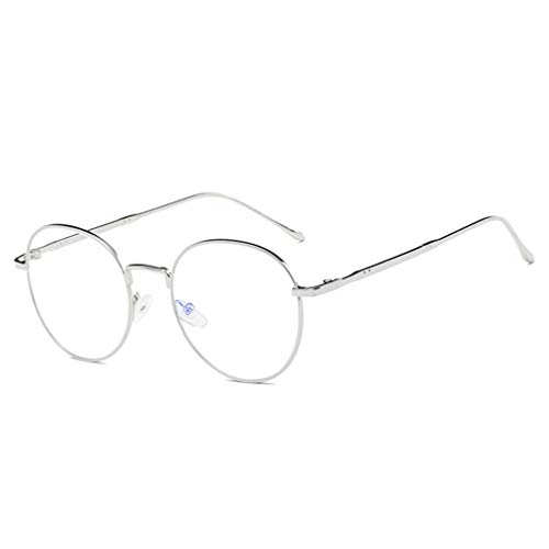 Gafas Anti-luz Azul Montura Gafas de para Unisex Hombre y Mujer con Montura de Metal-acero Fino Retro Vintage