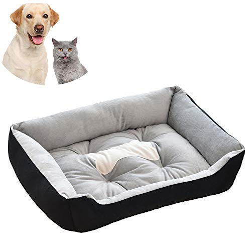 Galaxer Cama para Perros, Perro Gato 60 * 45cm Mascota Colchón Lavable Almohada Cojín Suave y Cálida Cama de Algodón PP con Parte Inferior Adecuado para Pugs y Pomerania Galaxer Cama para Perros, Perro Gato 60 * 45cm Mascota Colchón Lavable Almohada Cojín Suave y Cálida Cama de Algodón PP con Parte Inferior Adecuado para Pugs y Pomerania