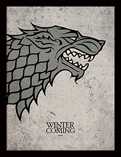 Game Of Thrones Juego de Tronos de 30 x 40 cm Stark impresión enmarcada