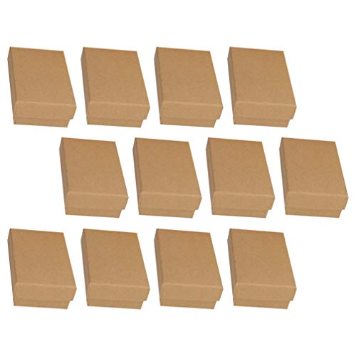 Garneck 24 Unidades de Cajas de Cartón para Anillos de Joyería Cajas de Papel Kraft para Regalo Cajas de Embalaje para Aniversarios Bodas Fiestas