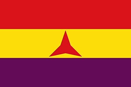 Gemelolandia | Bandera Segunda Republica Española Brigadas Internacionales 150x90cm | Del Mundo, Históricas, de Países Para Decoración de Cualquier Espacio