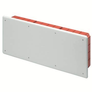 Gewiss Caja de derivación y conexión para paredes de mampostería con guía DIN Dimensiones 516 x 202 x 90 Tapa blanca RAL9016 GW48010