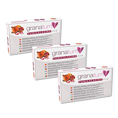 Granatum Plus | Extracto de Granada Punicalagina PLUS | Complemento Alimenticio Natural 100% Origen España | Polifenoles Naturales | Complemento Nutricional | (3 Cajas de 28 Cápsulas)