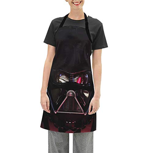 HADIHADI Delantal ajustable con bolsillos – Cool Movie Star Mandalorian Wars Darth Vader delantal de cocina para mujeres y hombres